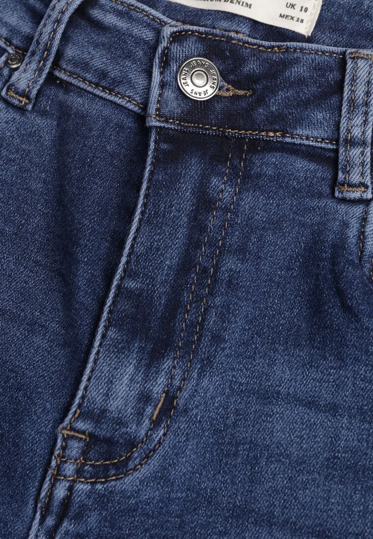 Niebieskie Jeansy Mom Fit z Bawełną i Regularnym Stanem Rolovia 3