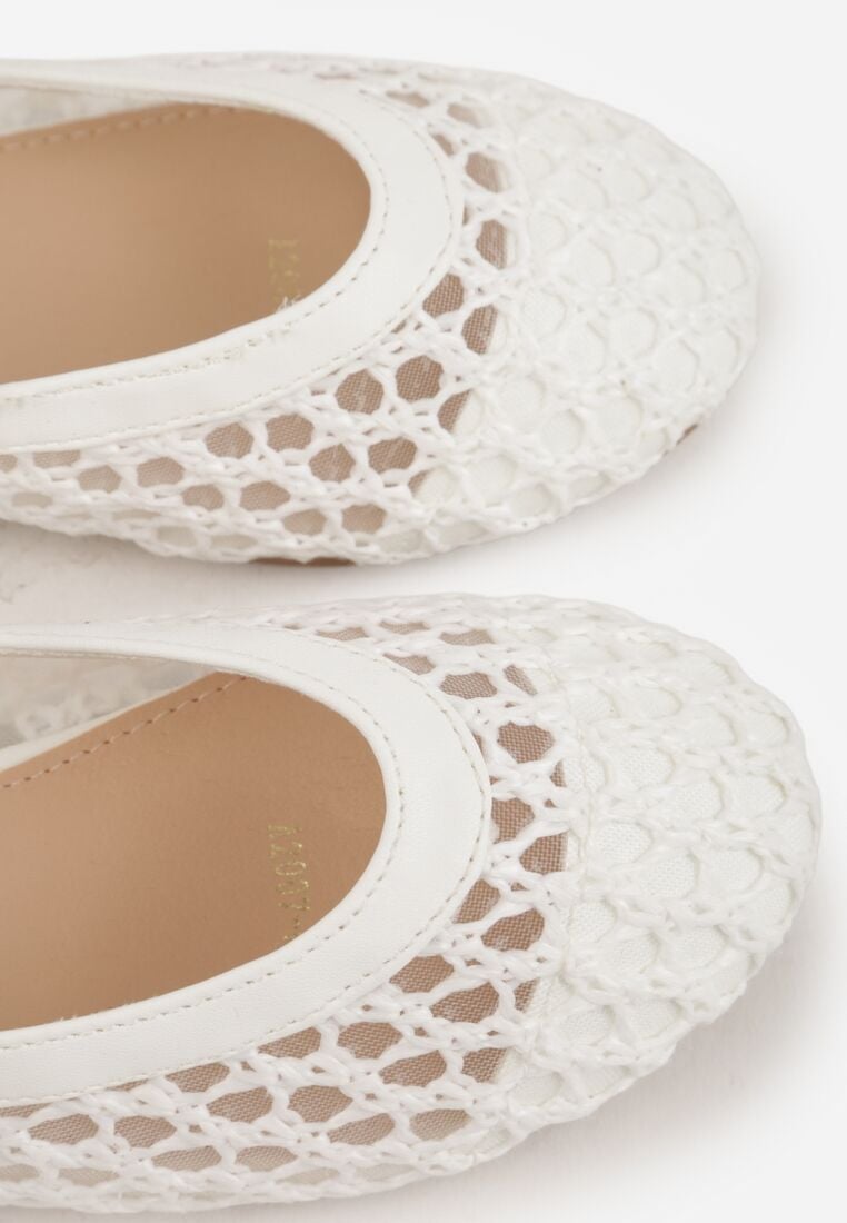 Białe Balerinki z Plecionką z Rafii Tessandra 6