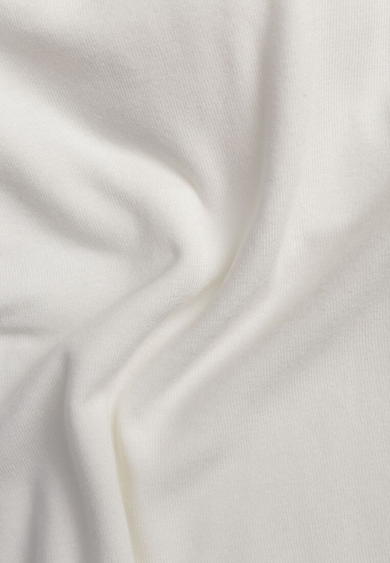 Biały Dopasowany Top Bez Rękawów z Wiskozy z Kwadratowym Dekoltem Madu 8