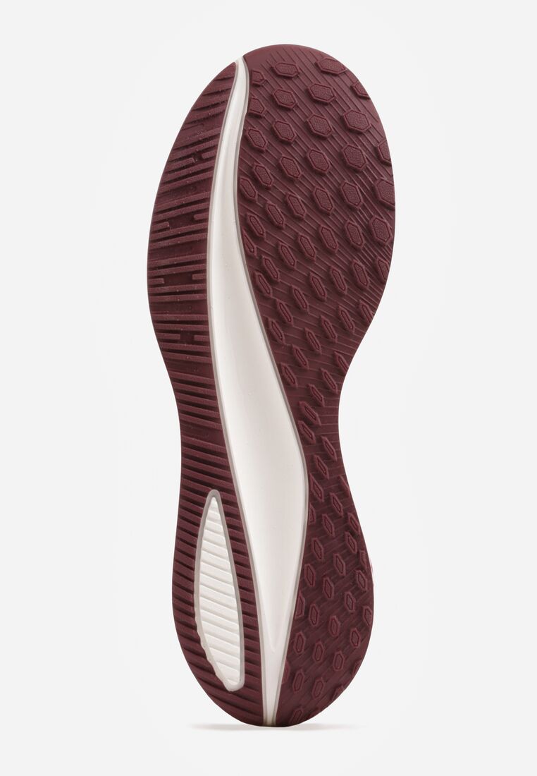 Bordowe Buty Sportowe Sneakersy na Tłoczonej Podeszwie Karill 4