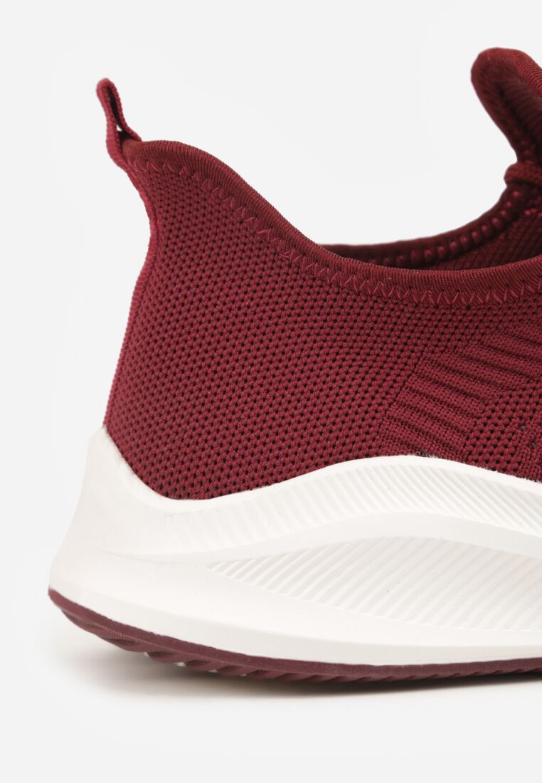 Bordowe Buty Sportowe Sneakersy na Tłoczonej Podeszwie Karill 5
