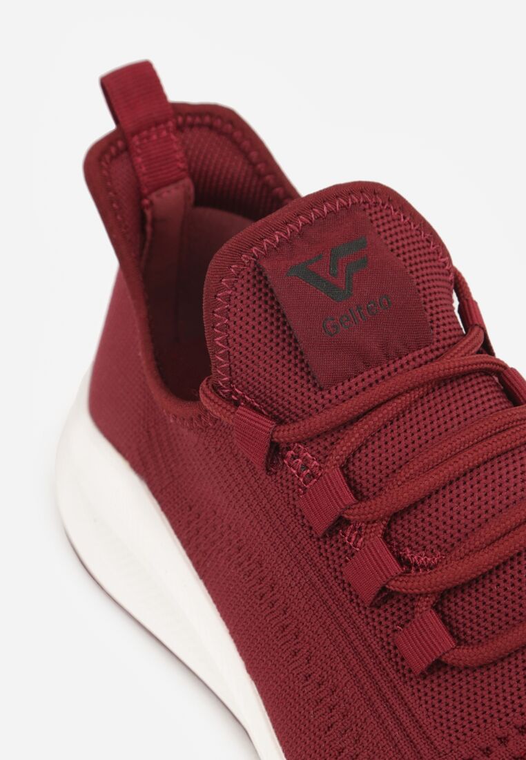 Bordowe Buty Sportowe Sneakersy na Tłoczonej Podeszwie Karill 6