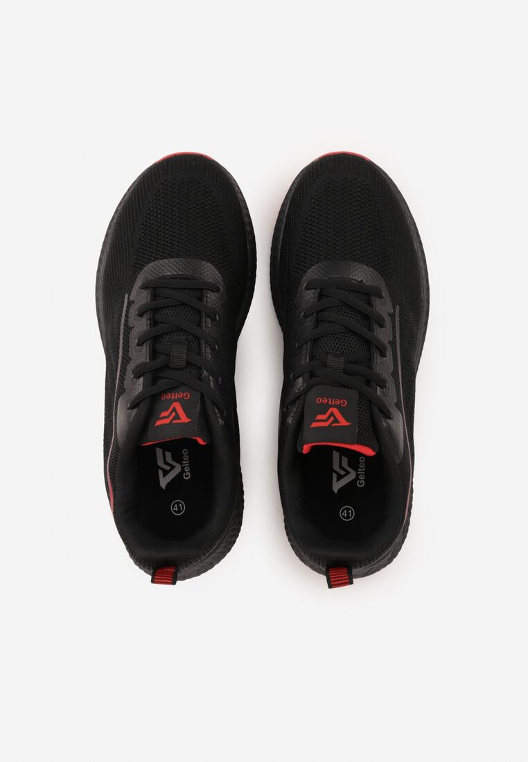 Czarno-Czerwone Buty Sportowe Sneakersy z Ozdobnym Paskiem z Boku Damamene 3