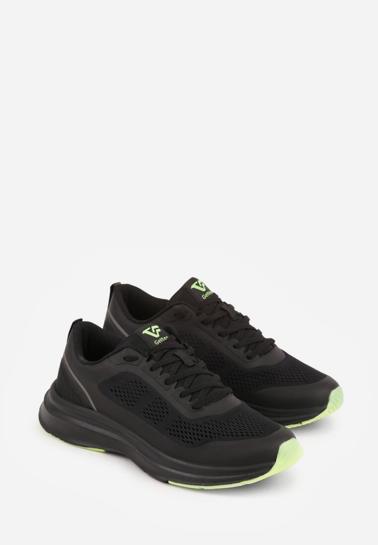 Pantofi sport Negru cu verde 2