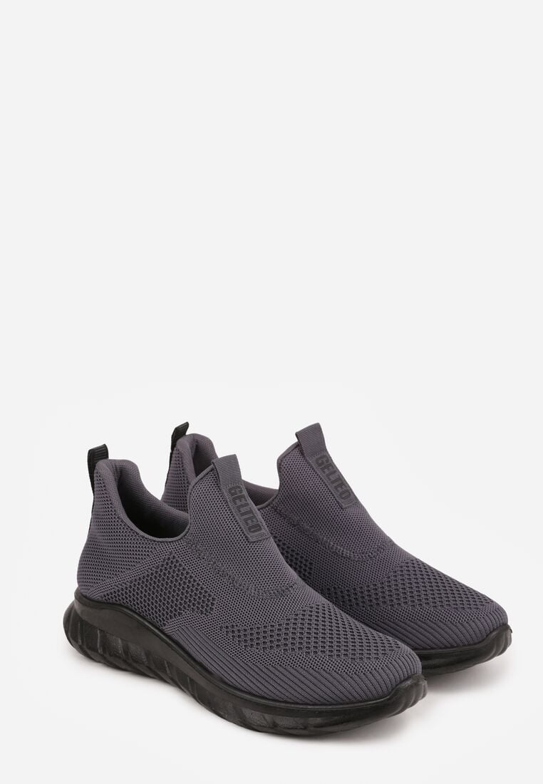 Szare Buty Sportowe Sneakersy Ozdobione Napisem Gallego 2