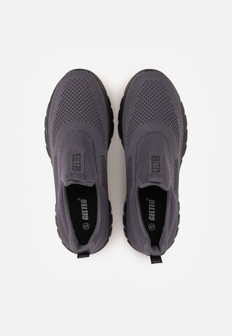 Szare Buty Sportowe Sneakersy Ozdobione Napisem Gallego 3