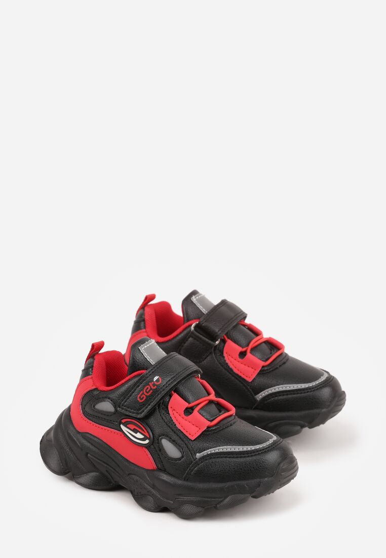 Pantofi sport Negru cu roșu 2