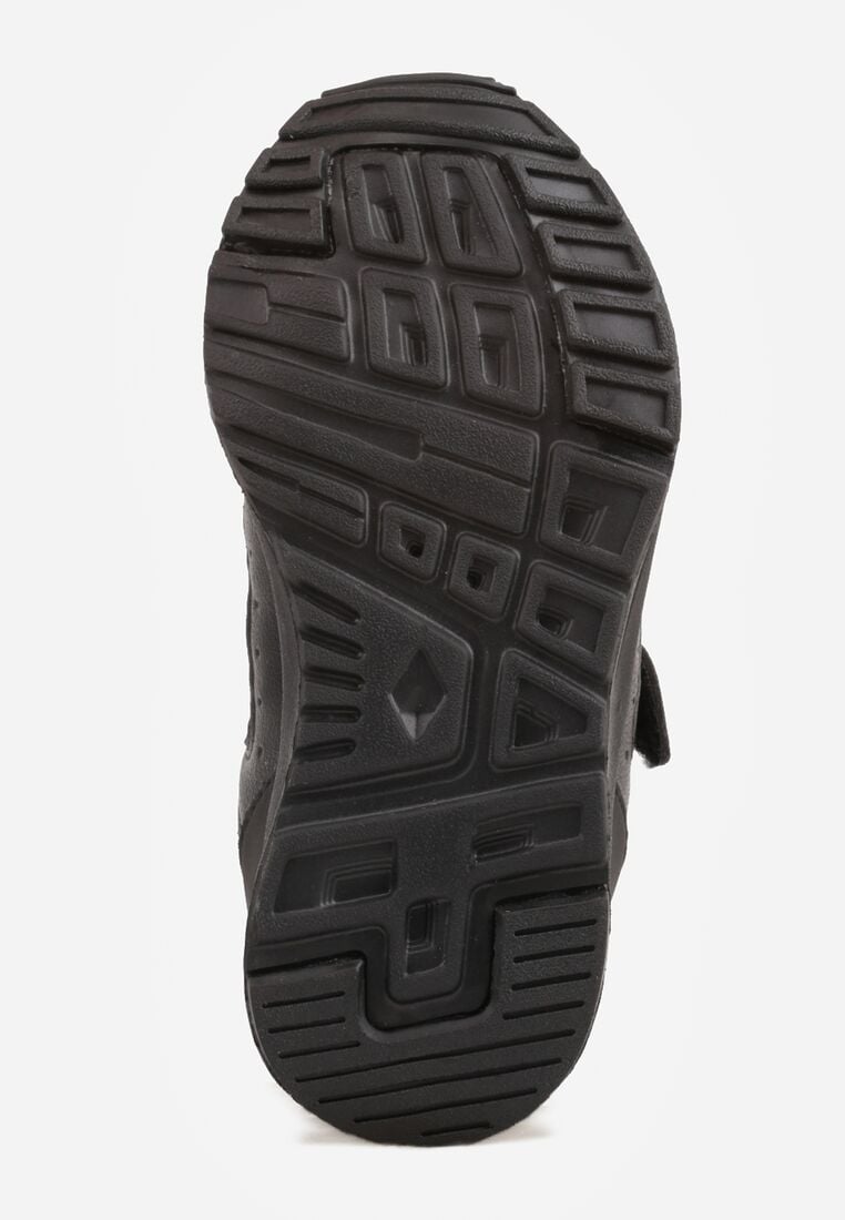 Czarne Buty Sportowe Sneakersy ze Skórzaną Wkładką i Napisem Rilva 4