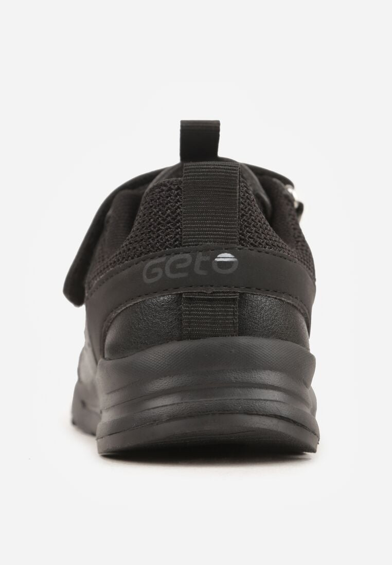 Czarne Buty Sportowe Sneakersy ze Skórzaną Wkładką i Napisem Rilva 5