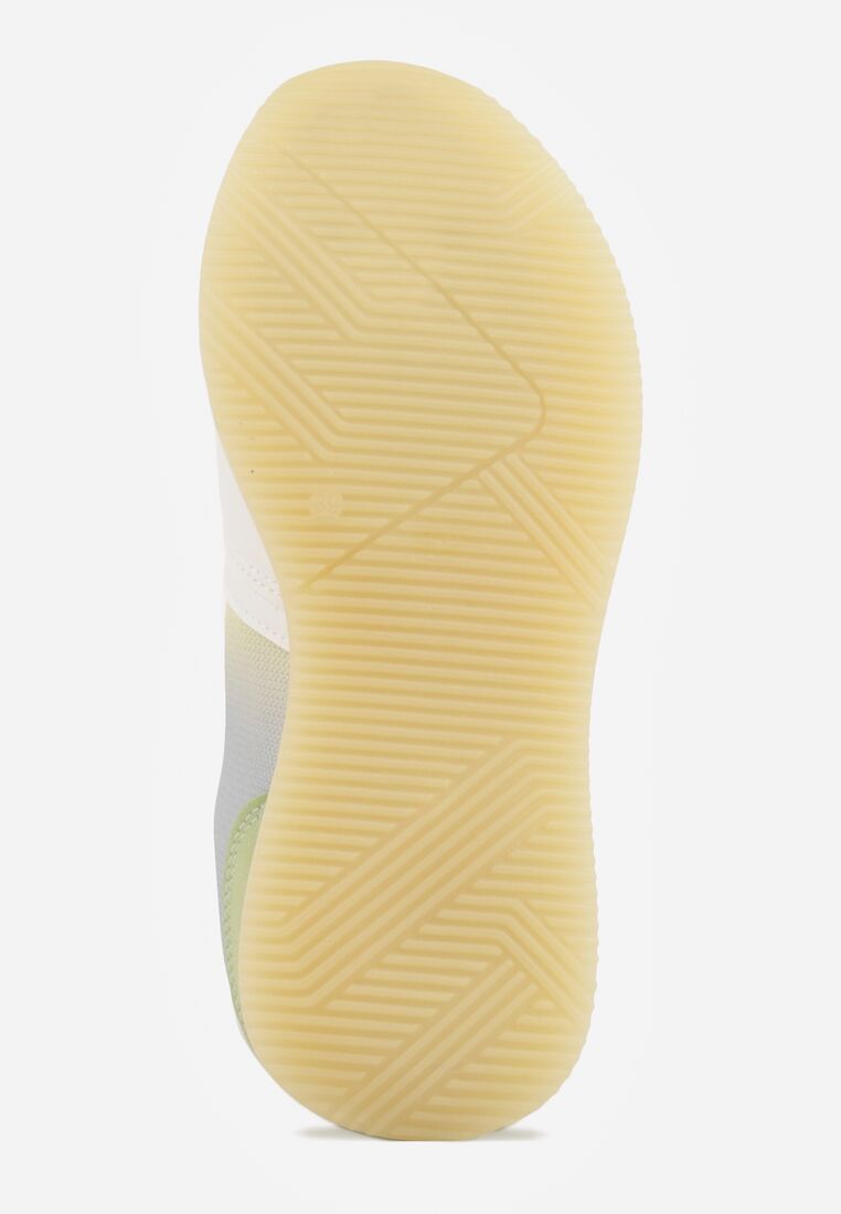 Żółte Casualowe Sneakersy z Ozdobnymi Przeszyciami Chlylee 7