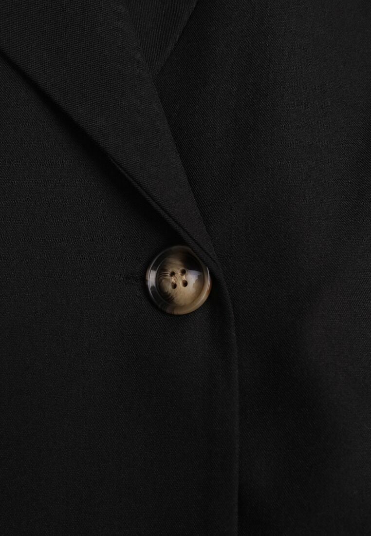 Czarna Garniturowa Kamizelka Oversize z Dwurzędowym Zapięciem Edriana 8