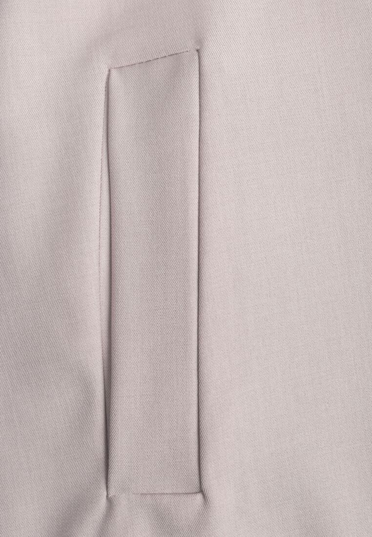 Beżowa Garniturowa Kamizelka Oversize z Dwurzędowym Zapięciem Edriana 8