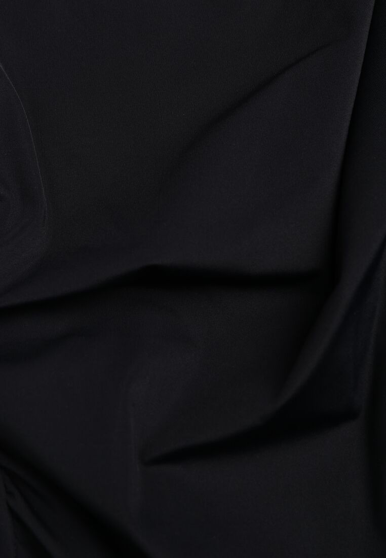 Czarne Asymetryczne Body Ozdobione Marszczeniem Dinida 6