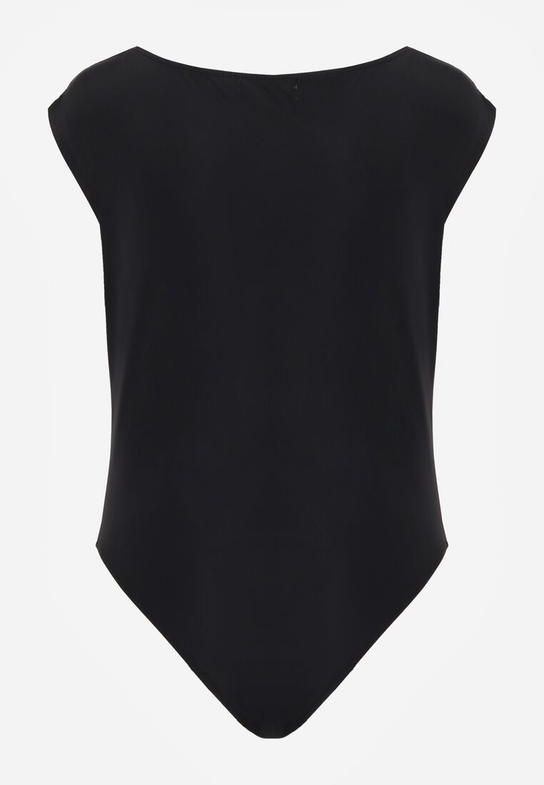 Czarne Asymetryczne Body Ozdobione Marszczeniem Dinida 5