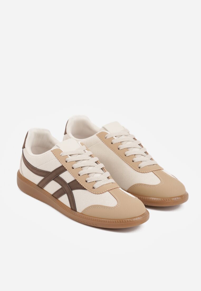 Sneakers Bej cu maro 5