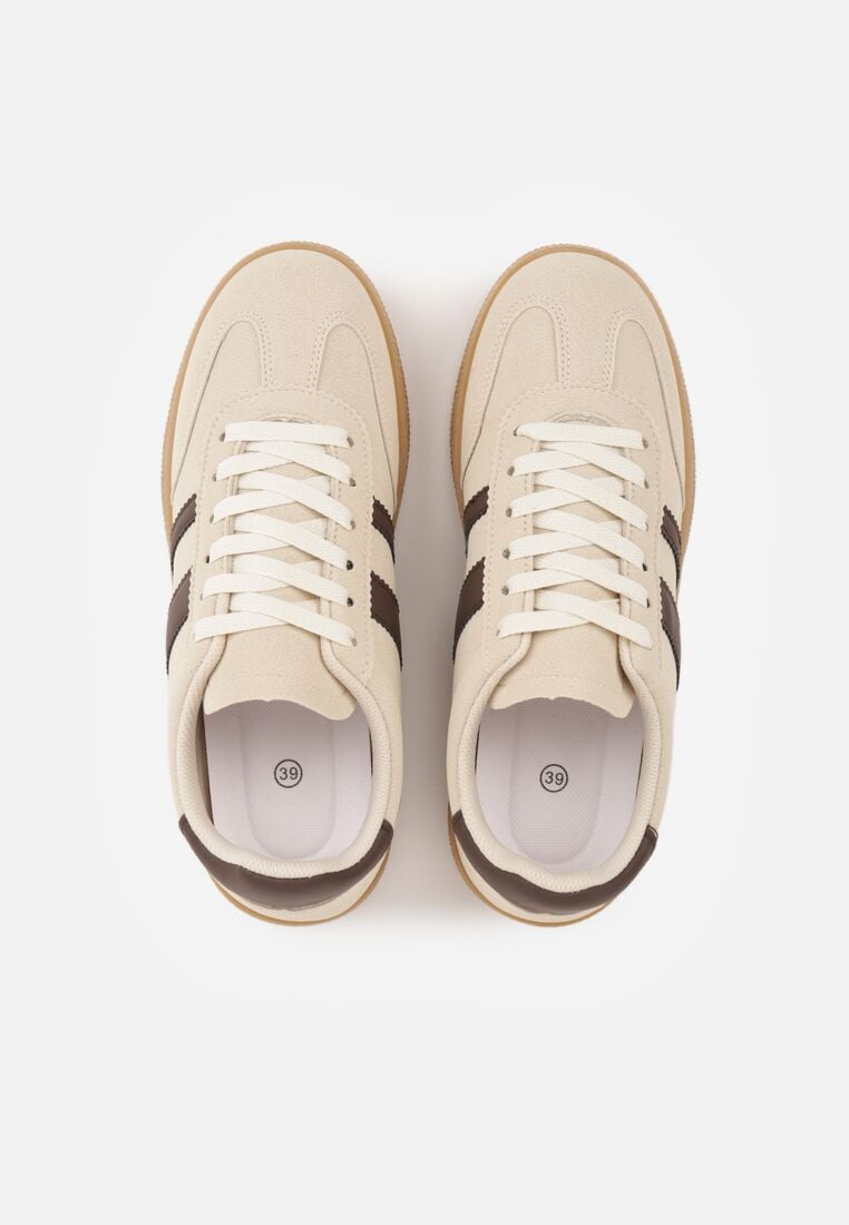 Sneakers Bej cu maro 6