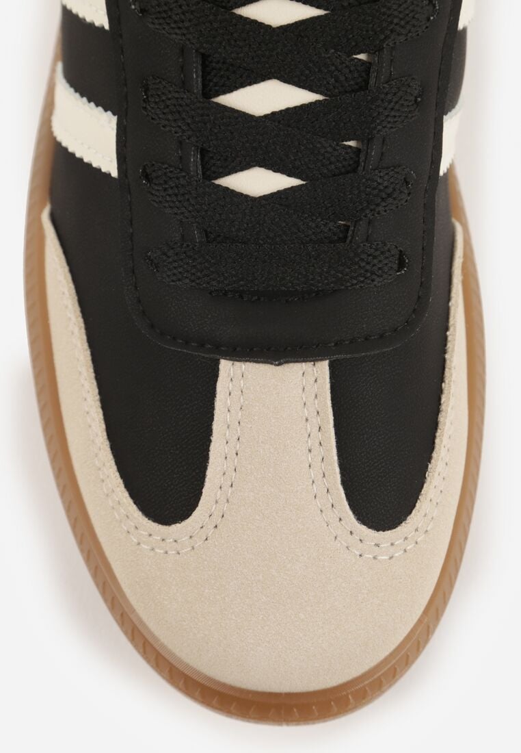 Sneakers Negri cu bej 9