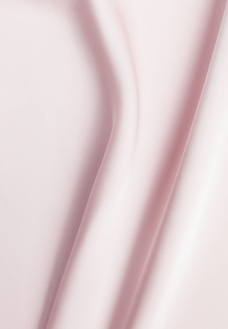 Różowa Satynowa Spódnica z Lekko Rozkloszowanym Dołem  Zinnemira 8