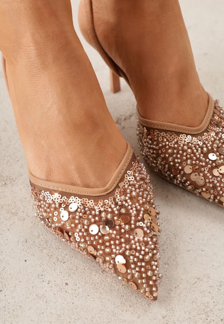 Pantofi stiletto Bej închis 3