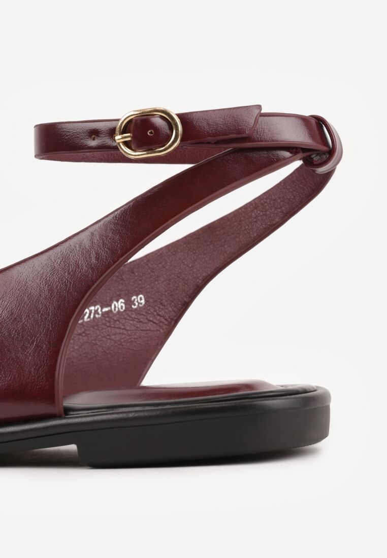 Sandale Bordo cu roșu 9