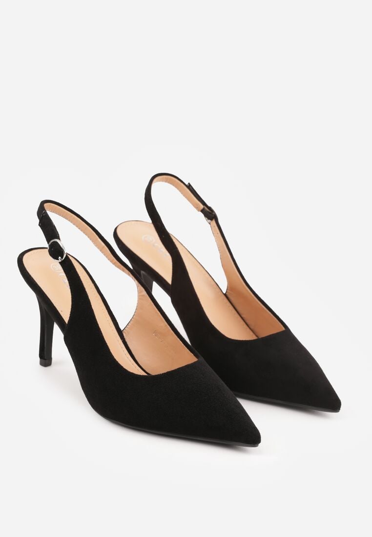 Czarne Sandały na Szpilce z Odkrytą Piętą Nevilianae 5