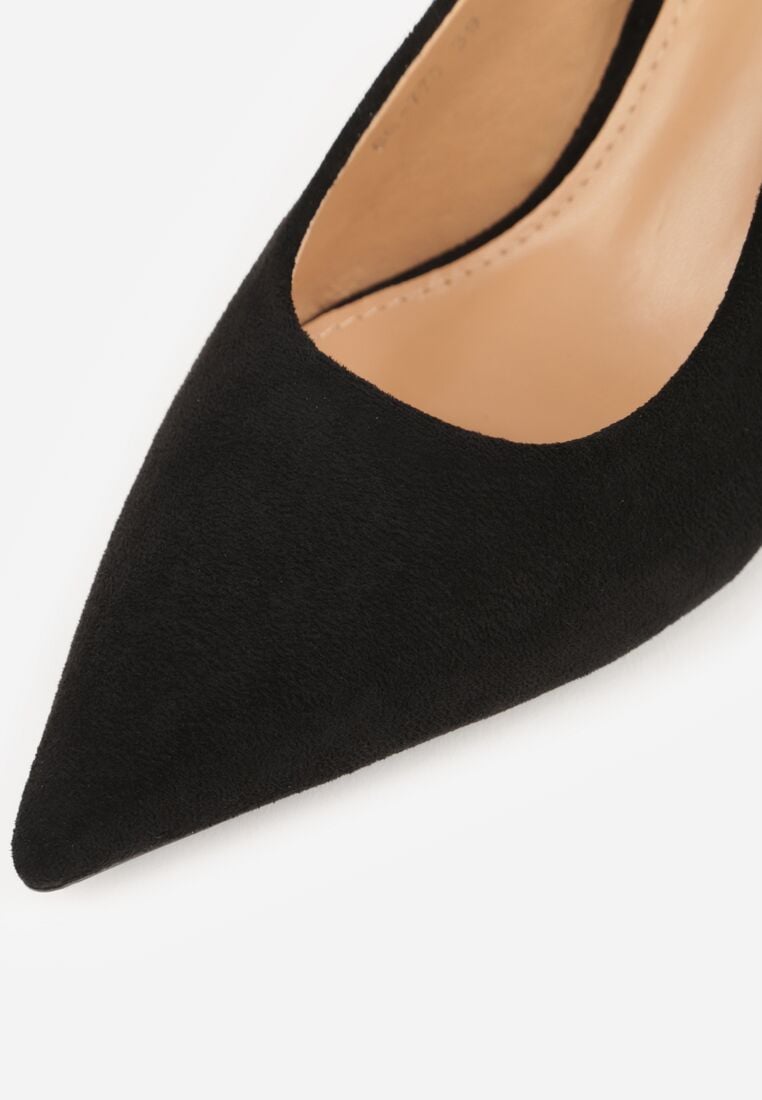 Czarne Sandały na Szpilce z Odkrytą Piętą Nevilianae 8