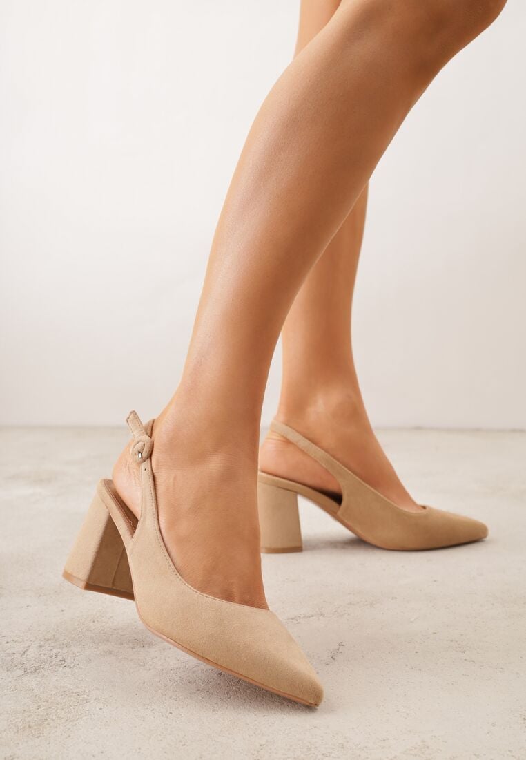 Pantofi cu toc Bej închis 2