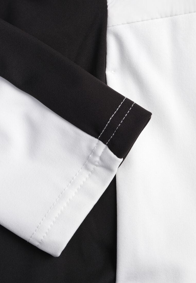 Biała Pikowana Kurtka Przejściowa z Kapturem i Elastycznymi Rękawami Nikitha 8