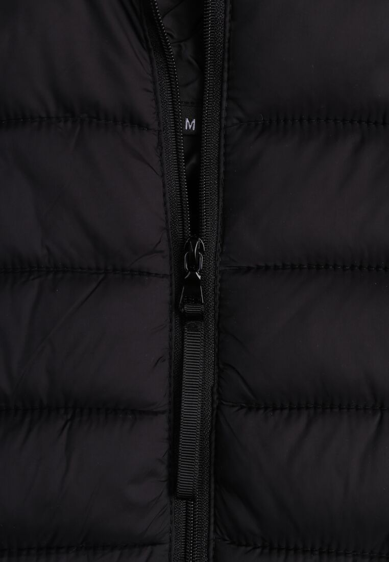 Czarna Pikowana Kamizelka Przejściowa z Kapturem Neanissa 8