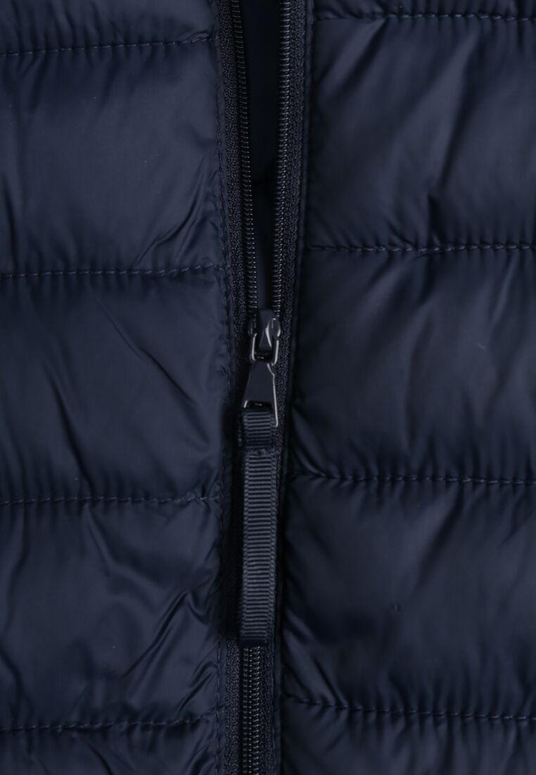 Granatowa Pikowana Kamizelka Przejściowa z Kapturem Neanissa 8