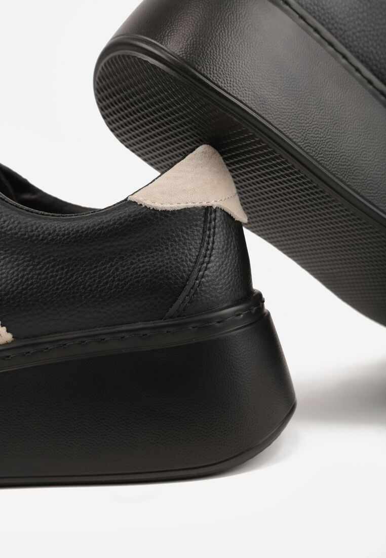 Sneakers Negri cu bej 9