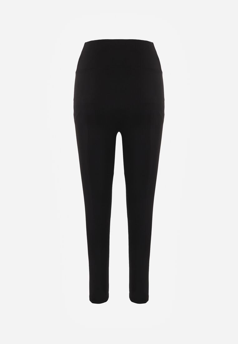 Czarne Legginsy z Wysokim Stanem z Pasem Modelującym w Talii Azinera 7
