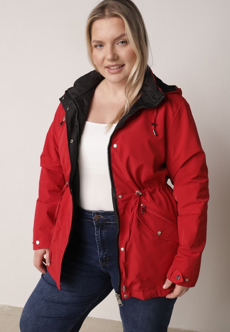 Geacă Roșie cu negru 1