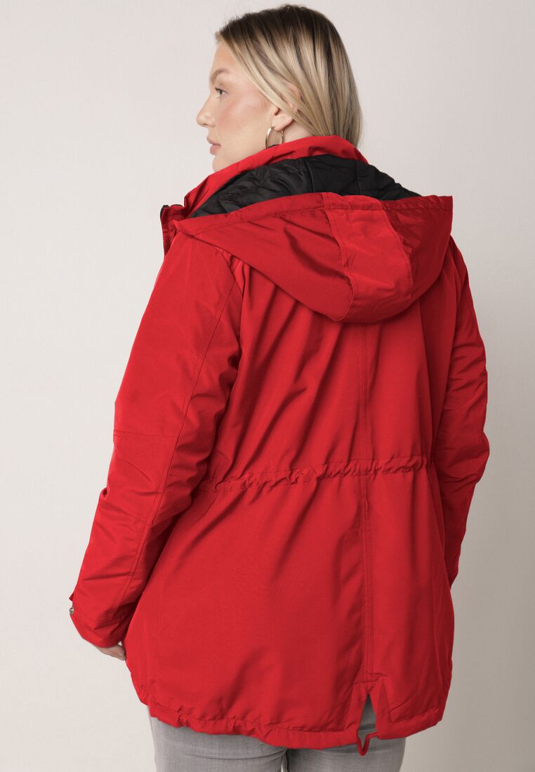 Geacă Roșie cu negru 3