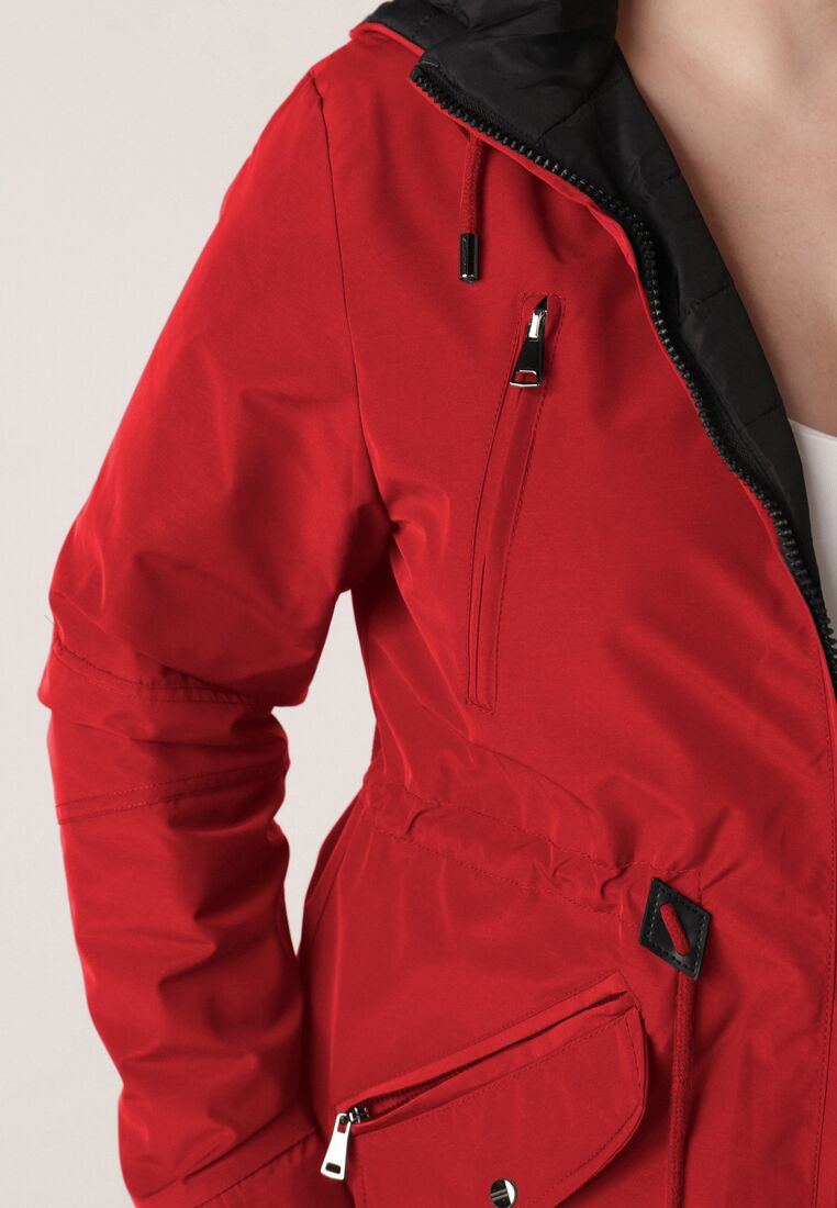 Geacă Roșie cu negru 5