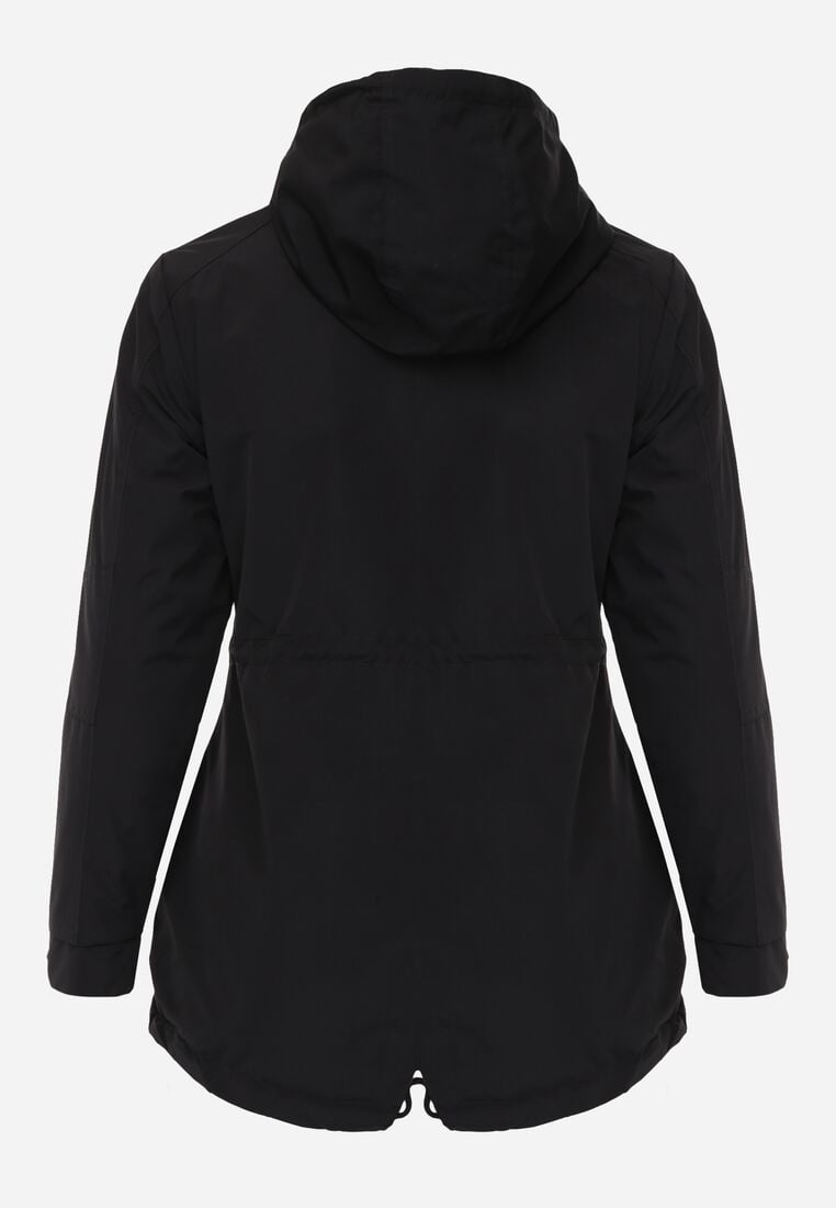 Czarna Przejściowa Kurtka Dwustronna o Kroju Parki z Pikowaniem Wewnątrz Zidelle 3