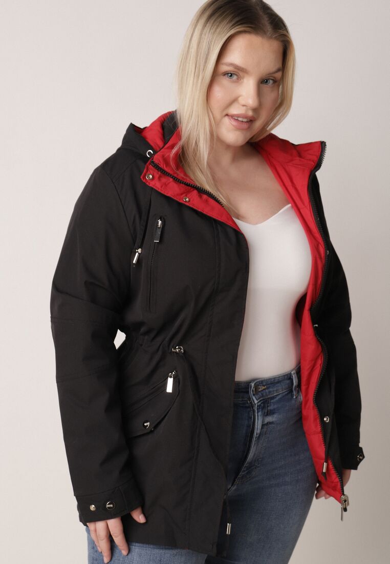 Geacă Neagră cu roșu 2