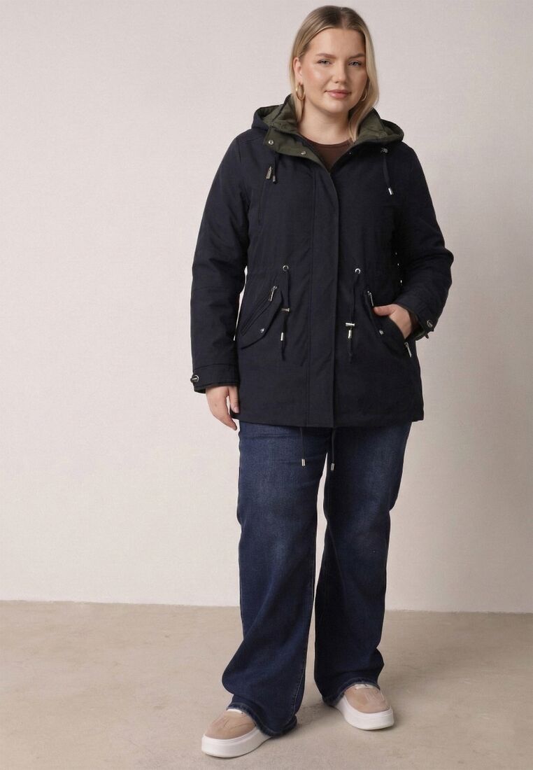 Geacă Bleumarin cu verde 2