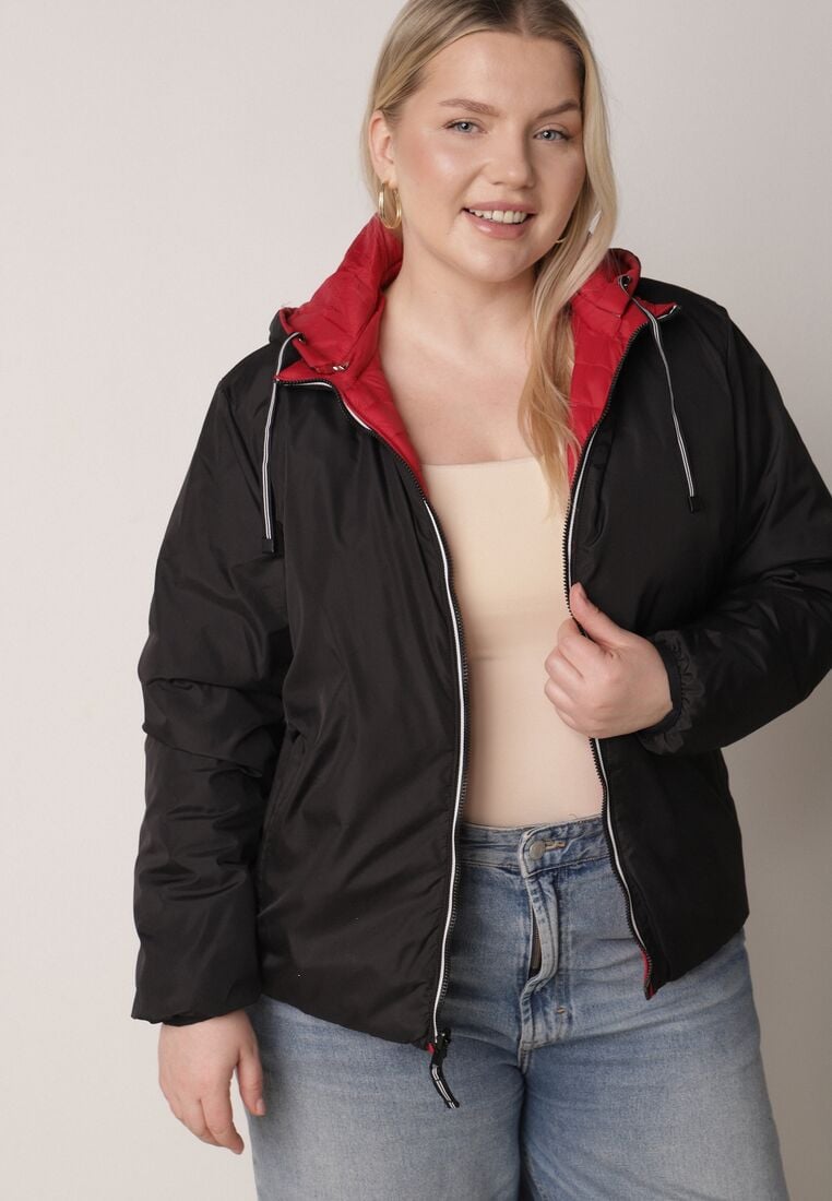 Geacă Roșie cu negru 1