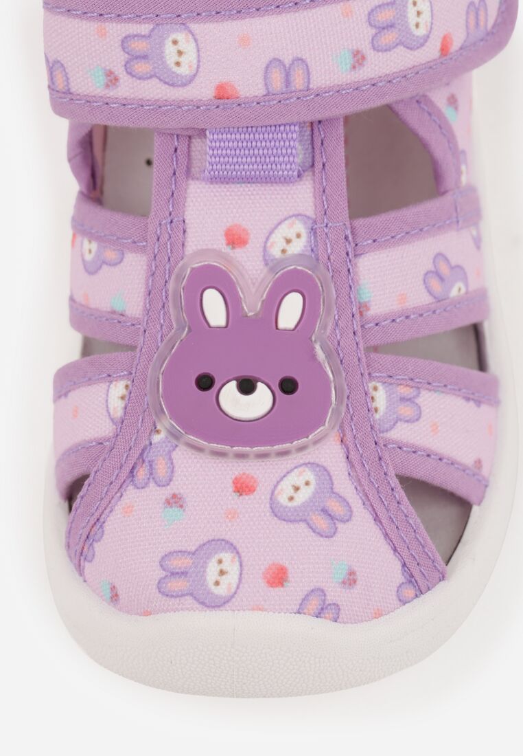 Fioletowe Tenisówki z Podeszwą LED i Skórzaną Wkładką Zidonna 6