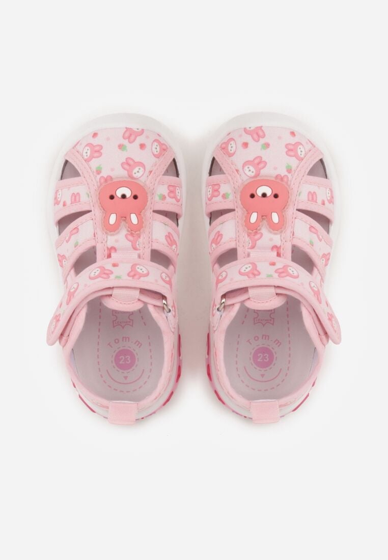 Różowe Tenisówki z Podeszwą LED i Skórzaną Wkładką Zidonna 3