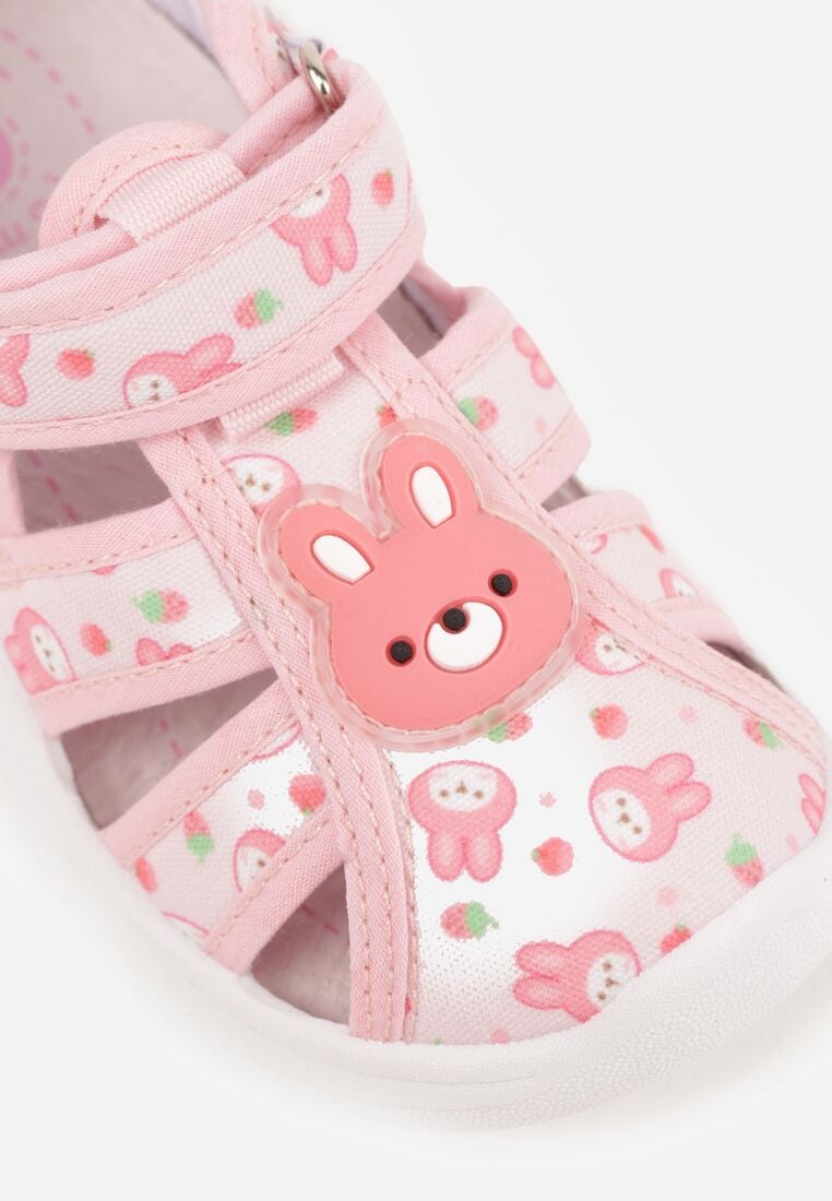 Różowe Tenisówki z Podeszwą LED i Skórzaną Wkładką Zidonna 5