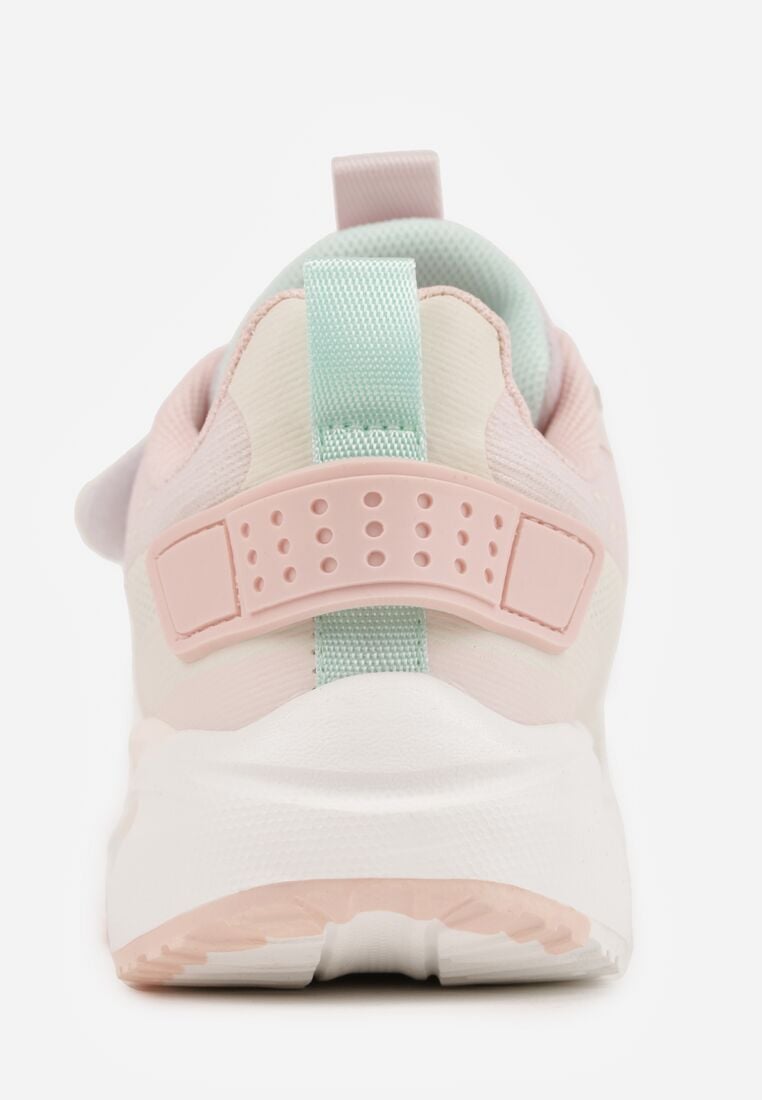 Różowo-Białe Buty Sportowe na Grubej Podeszwie ze Skórzaną Wkładką Zidala 6