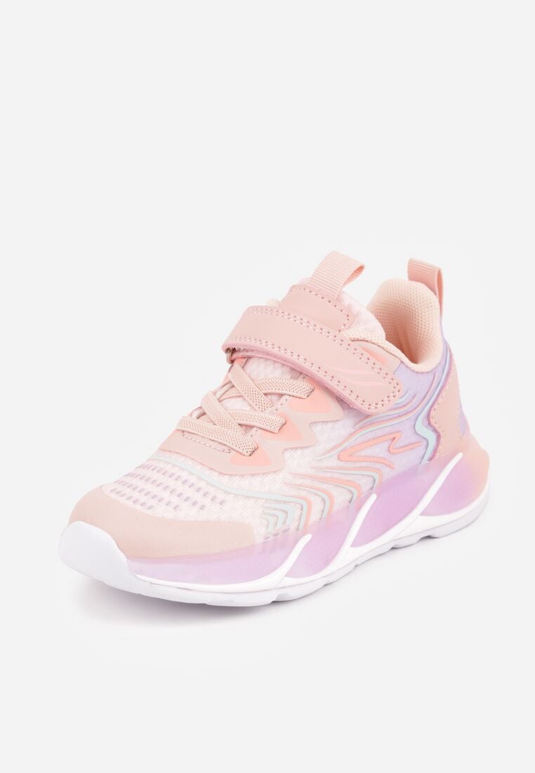 Różowe Buty Sportowe z Podeszwą LED i Zapięciem na Rzep Zidele 2