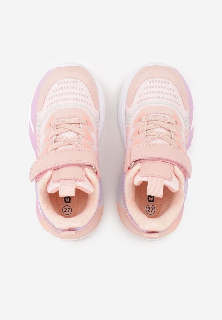 Różowe Buty Sportowe z Podeszwą LED i Zapięciem na Rzep Zidele 3