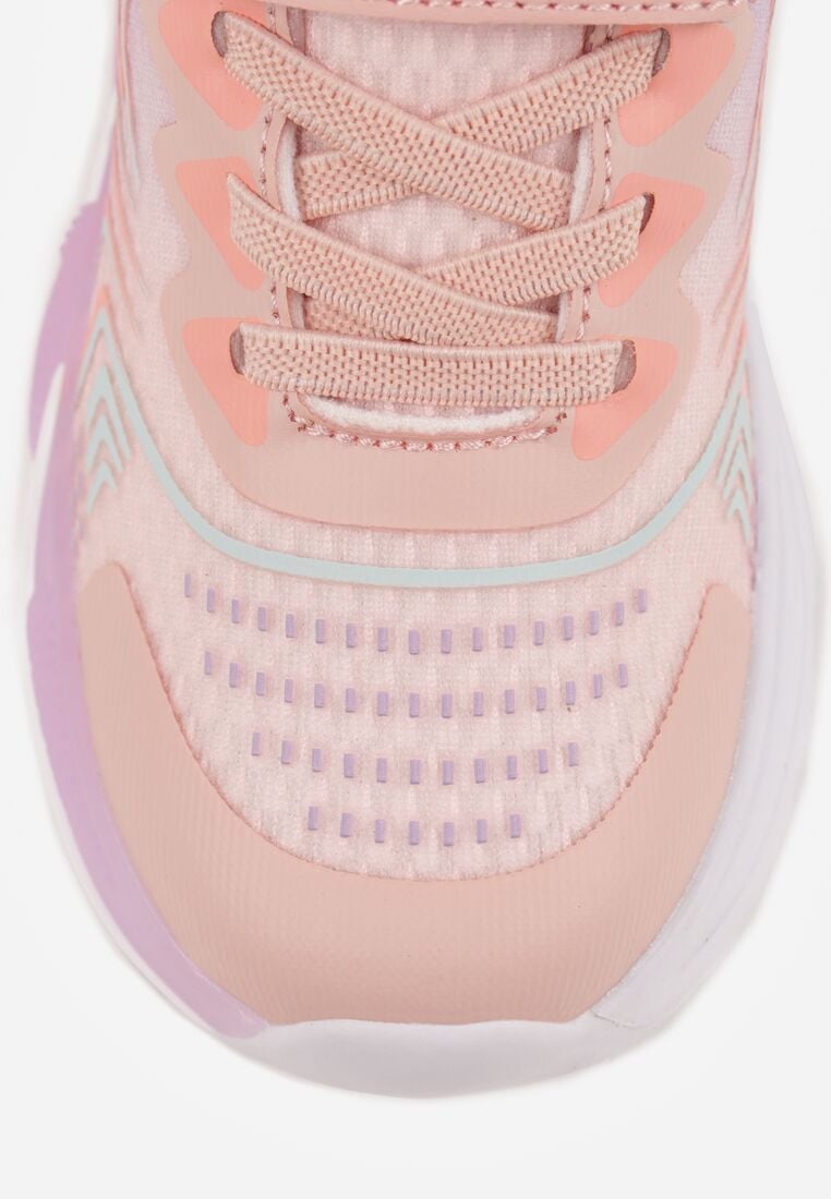 Różowe Buty Sportowe z Podeszwą LED i Zapięciem na Rzep Zidele 6