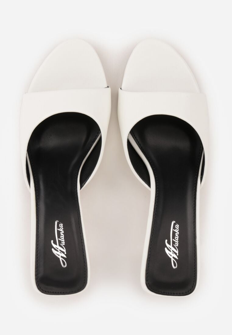 Białe Klapki na Kaczuszce z Otwartym Noskiem Calenatia 6