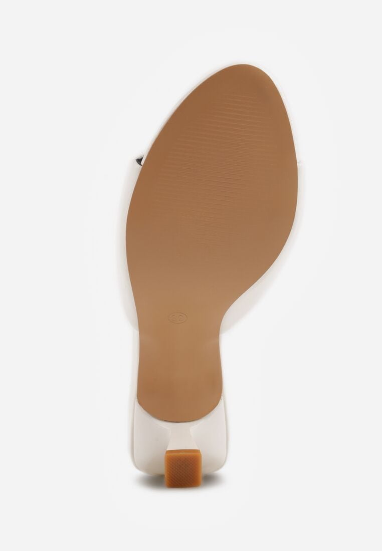 Białe Klapki na Kaczuszce z Otwartym Noskiem Calenatia 7