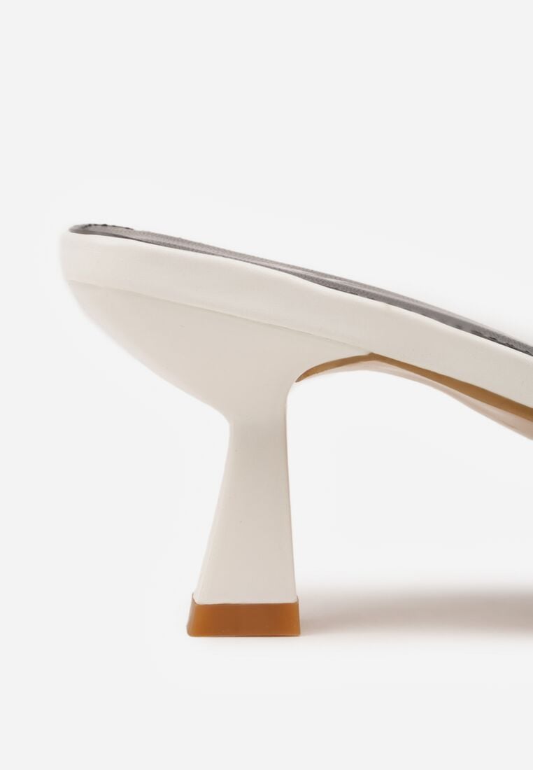 Białe Klapki na Kaczuszce z Otwartym Noskiem Calenatia 8