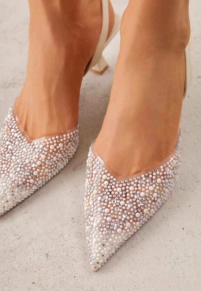 Pantofi cu toc Bej 3